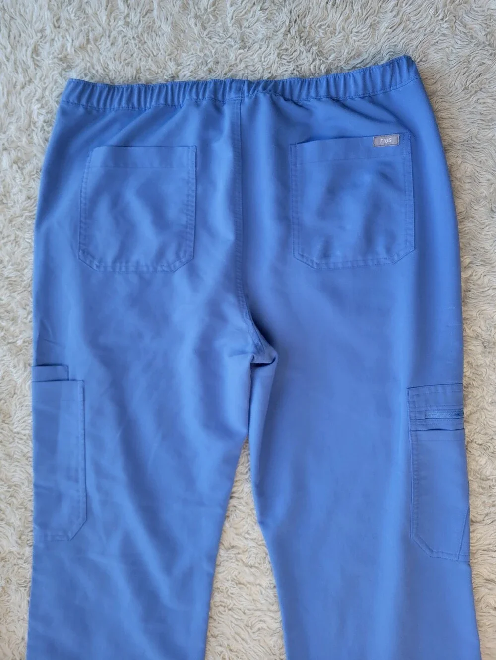 Figs Scrub Set Mens Chisec Top Cairo Cargo Pants Ceil Blue M/L